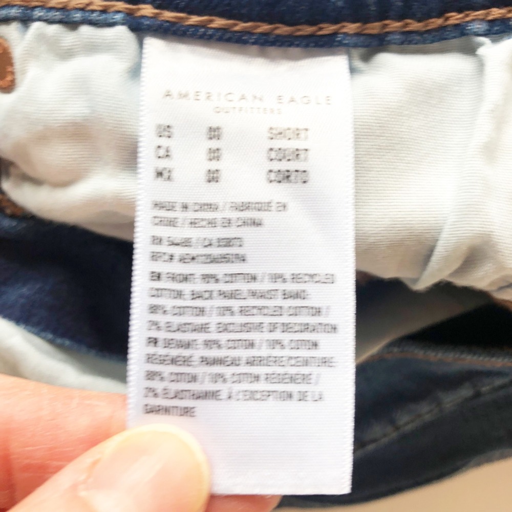 American Eagle Jeans Womens 00 Short Strigid Dreamy Drape Barrel Dark Wash High - Picture 7 of 11